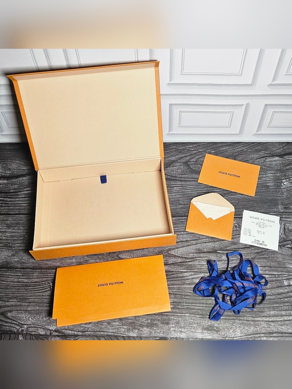 NEW Louis Vuitton Large Magnetic Gift Box Set Felicie Pochette Wallet Receipt